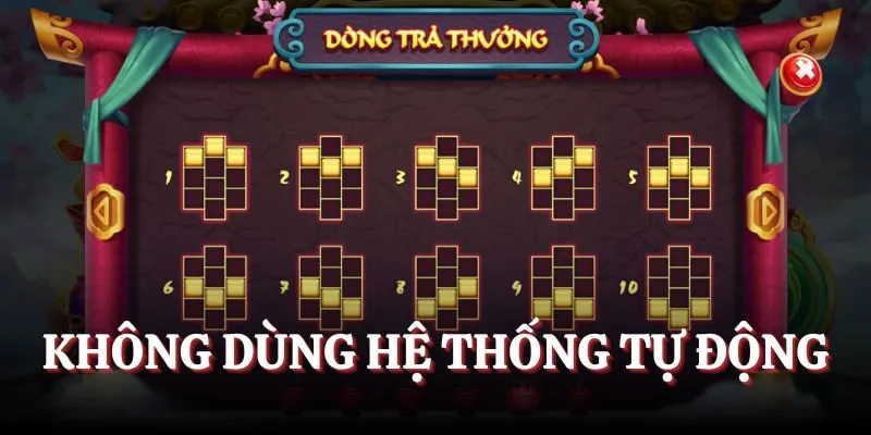 Không dùng hệ thống tự động