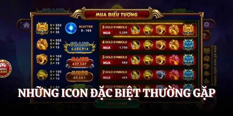 Những icon đặc biệt thường gặp trong kho báu tứ linh
